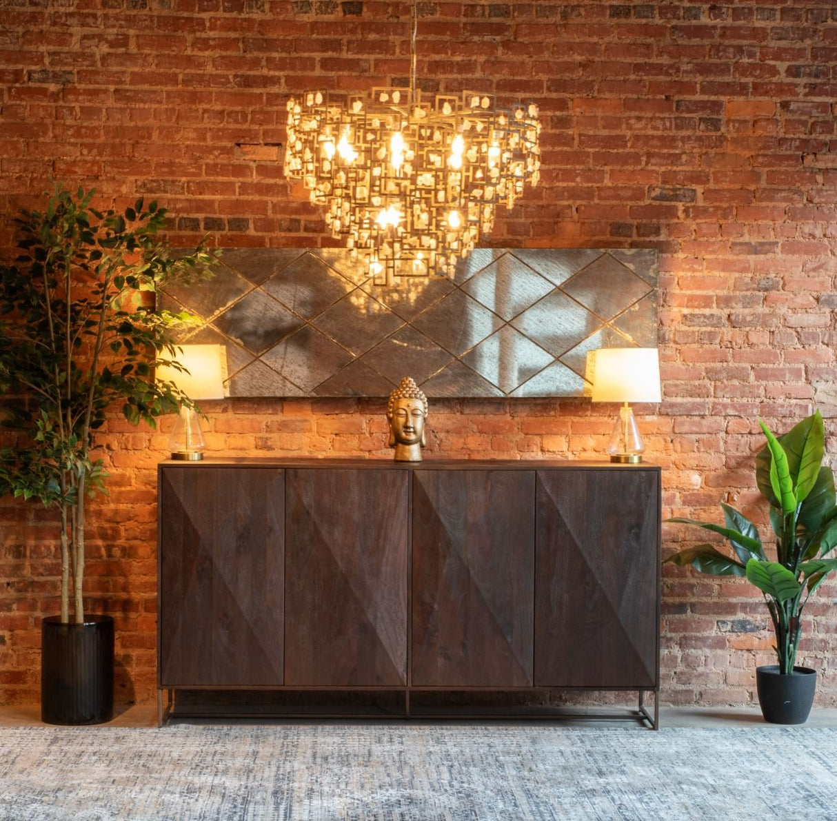 Cambridge 76" Sideboard in Walnut from Home Trends & Design - Luna Furniture