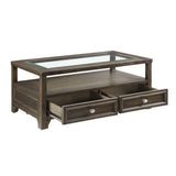 Auburn Transitional Charcoal Brown Wood End Table from Homelegance - Luna Furniture