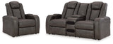 Fyne-Dyme Power Reclining Loveseat and Recliner from Ashley - Luna Furniture