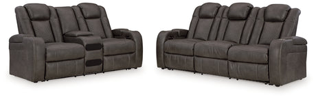 Fyne-Dyme Shadow Power Reclining Living Room Set from Ashley - Luna Furniture