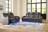 Fyne-Dyme Shadow Power Reclining Sofa and Loveseat from Ashley - Luna Furniture