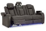 Fyne-Dyme Shadow Power Reclining Sofa, Loveseat and Recliner from Ashley - Luna Furniture