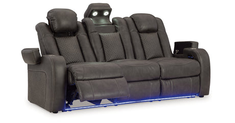 Fyne-Dyme Shadow Power Reclining Sofa, Loveseat and Recliner from Ashley Furniture - Luna Furniture