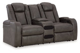 Fyne-Dyme Shadow Power Reclining Sofa, Loveseat and Recliner from Ashley - Luna Furniture
