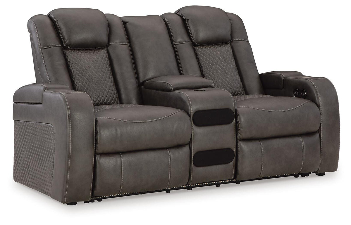 Fyne-Dyme Power Reclining Loveseat and Recliner from Ashley - Luna Furniture