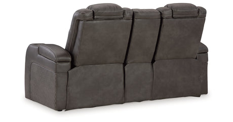 Fyne-Dyme Shadow Power Reclining Sofa, Loveseat and Recliner from Ashley Furniture - Luna Furniture