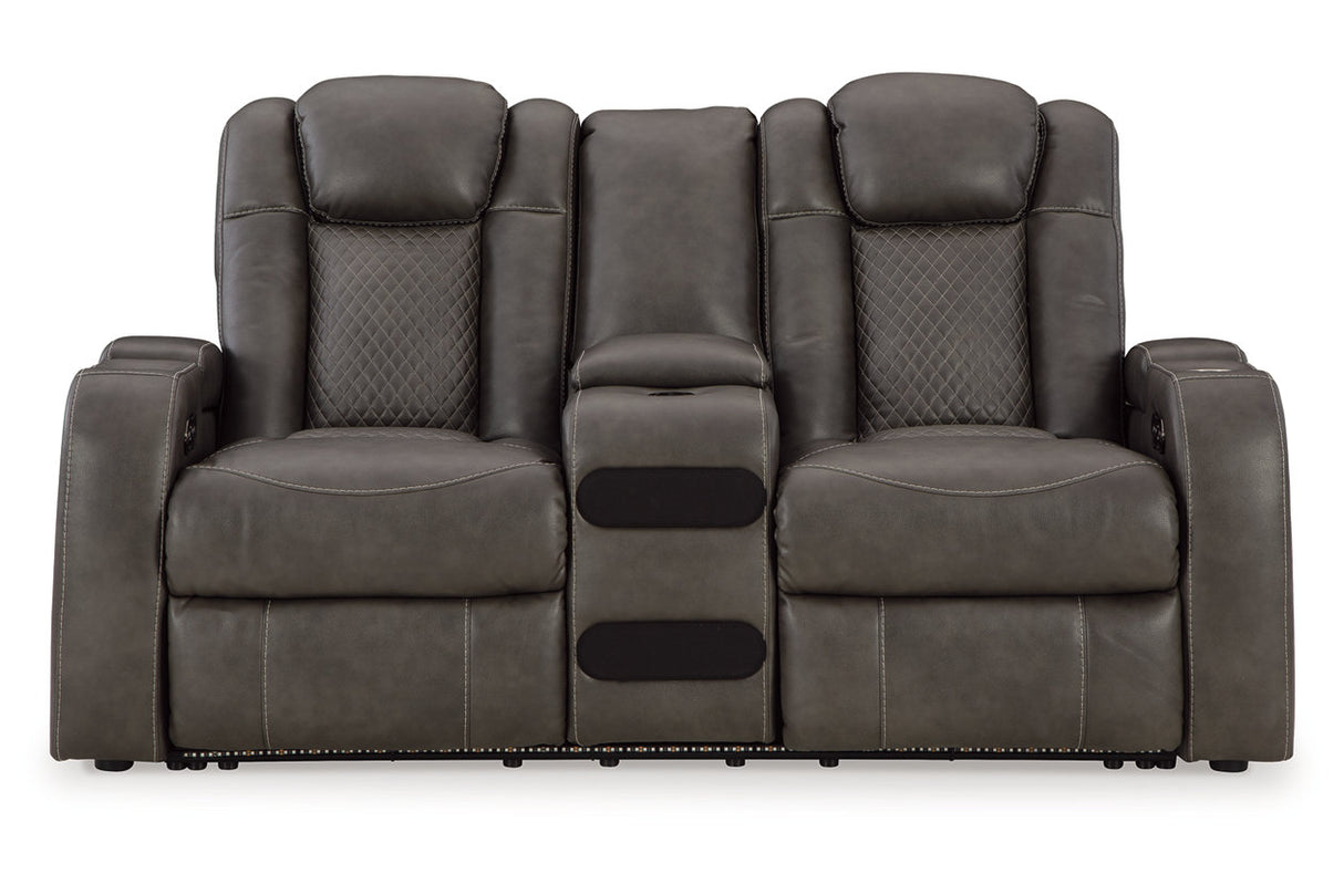 Fyne-Dyme Shadow Power Reclining Sofa, Loveseat and Recliner from Ashley - Luna Furniture