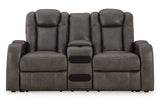 Fyne-Dyme Shadow Power Reclining Sofa, Loveseat and Recliner from Ashley - Luna Furniture