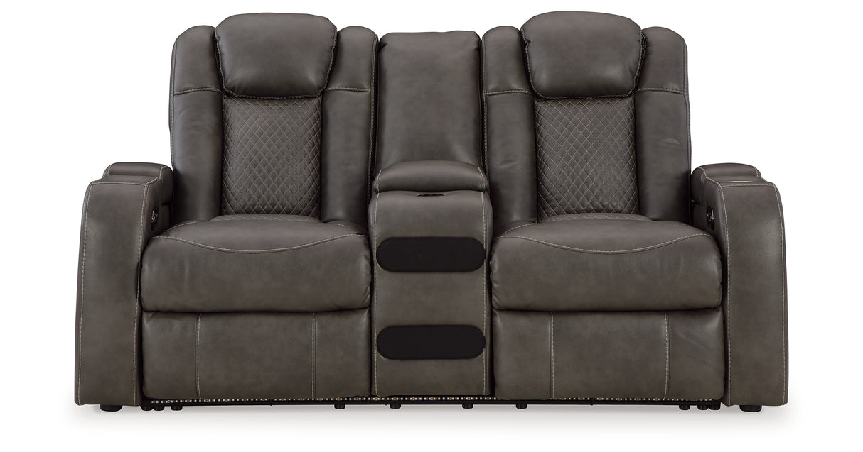 Fyne-Dyme Shadow Power Reclining Sofa, Loveseat and Recliner from Ashley Furniture - Luna Furniture