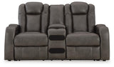 Fyne-Dyme Power Reclining Loveseat and Recliner from Ashley - Luna Furniture