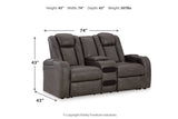 Fyne-Dyme Shadow Power Reclining Sofa, Loveseat and Recliner from Ashley - Luna Furniture
