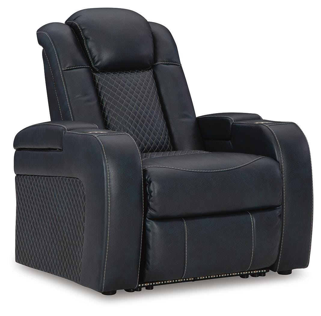 Fyne-Dyme Sapphire Power Reclining Sofa, Loveseat and Recliner from Ashley Furniture - Luna Furniture