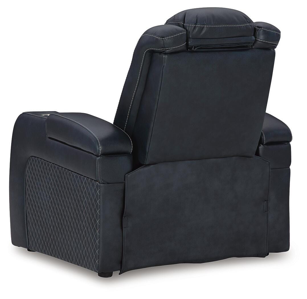 Fyne-Dyme Sapphire Power Reclining Sofa, Loveseat and Recliner from Ashley Furniture - Luna Furniture