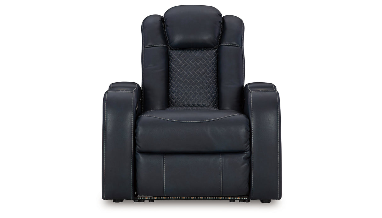Fyne-Dyme Sapphire Power Reclining Sofa, Loveseat and Recliner from Ashley Furniture - Luna Furniture