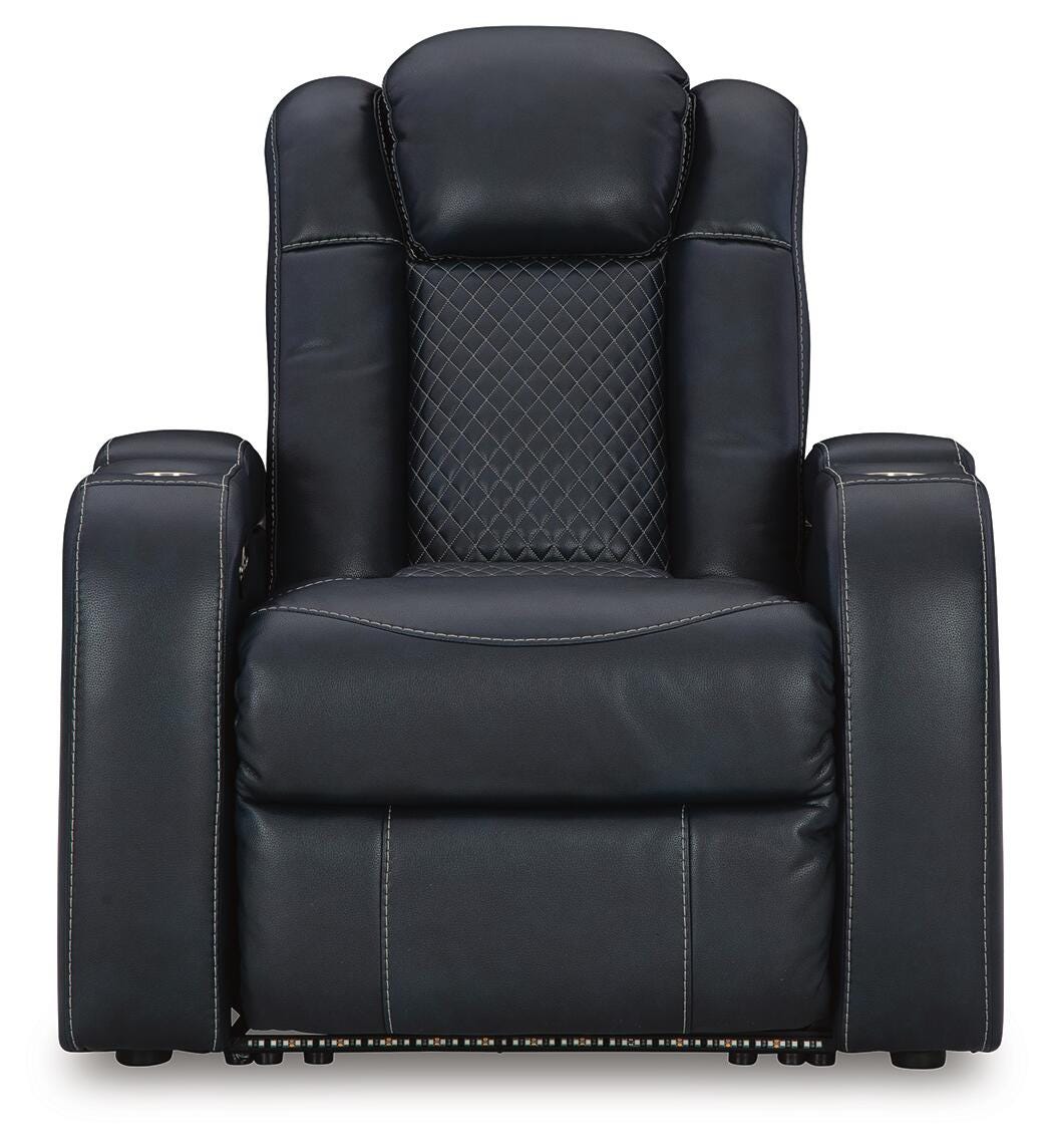 Fyne-Dyme Sapphire Power Reclining Sofa, Loveseat and Recliner from Ashley Furniture - Luna Furniture