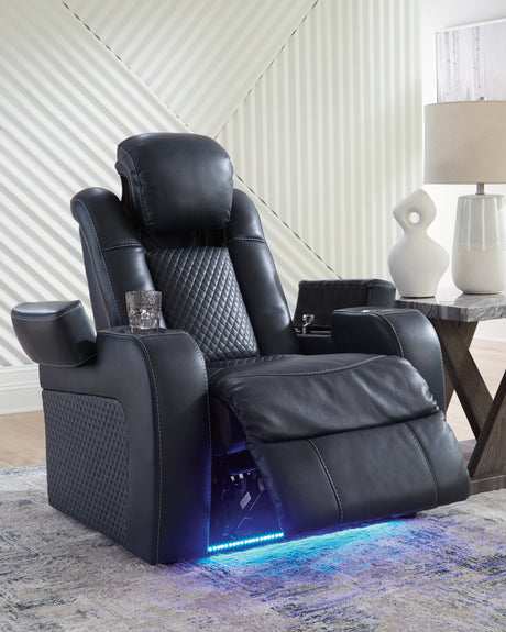 Fyne-Dyme Sapphire Power Reclining Sofa, Loveseat and Recliner from Ashley Furniture - Luna Furniture