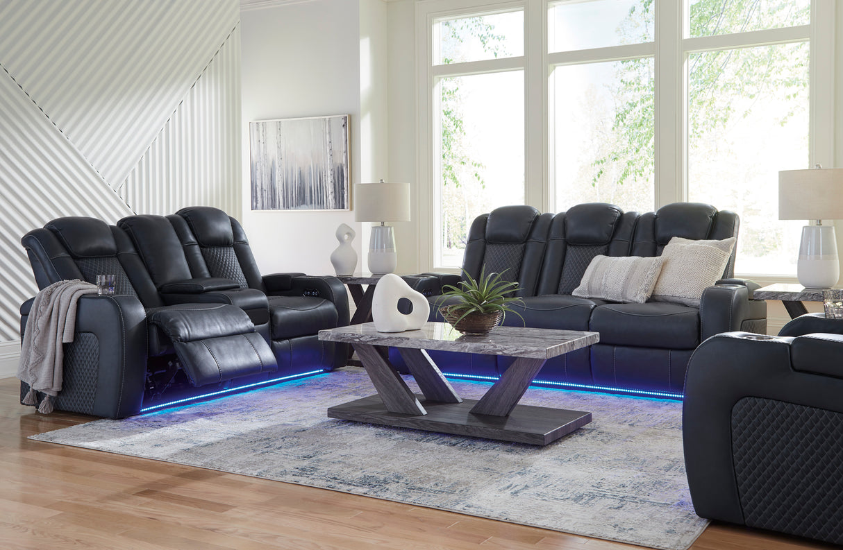 Fyne-Dyme Sapphire Power Reclining Living Room Set from Ashley - Luna Furniture
