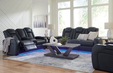 Fyne-Dyme Sapphire Power Reclining Living Room Set from Ashley - Luna Furniture