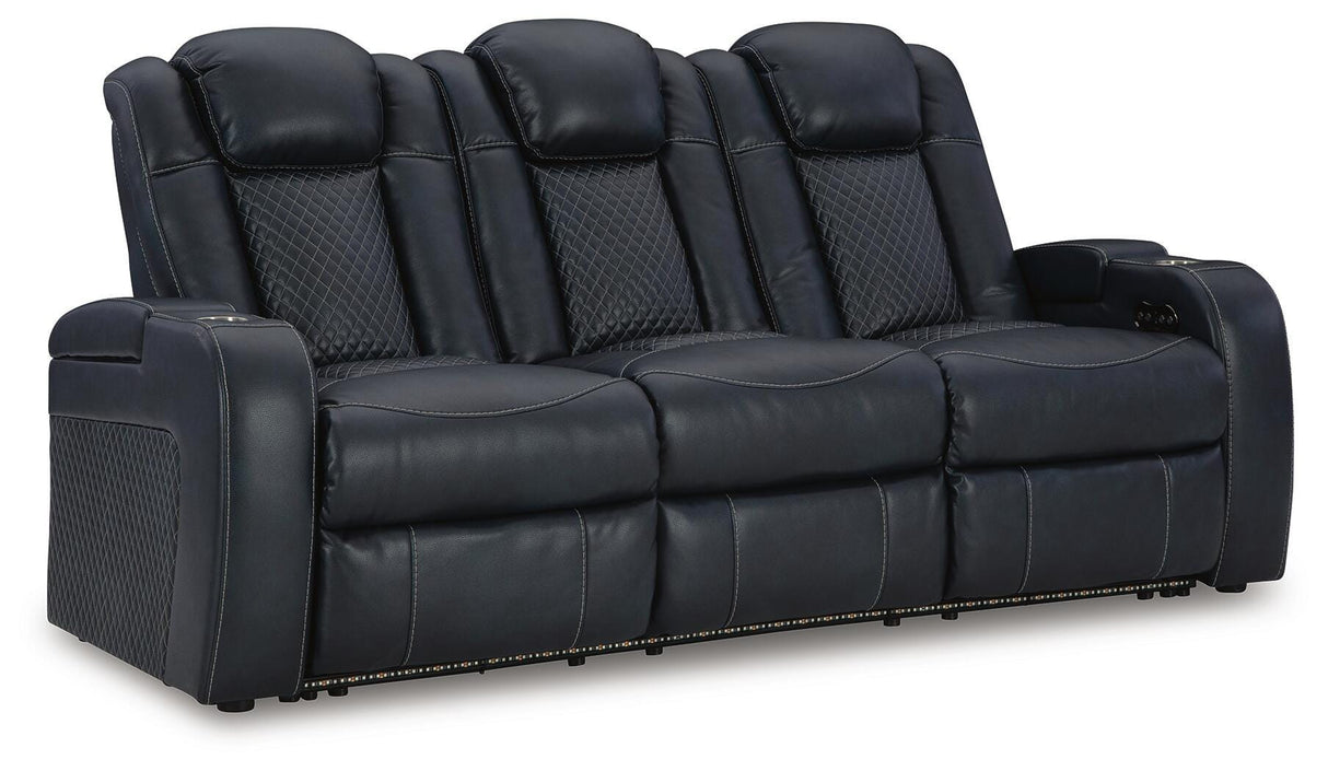 Fyne-Dyme Sapphire Power Reclining Sofa, Loveseat and Recliner from Ashley Furniture - Luna Furniture