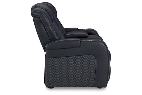 Fyne-Dyme Sapphire Power Reclining Sofa, Loveseat and Recliner from Ashley - Luna Furniture