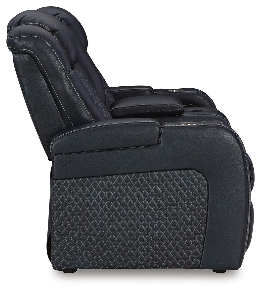 Fyne-Dyme Sapphire Power Reclining Sofa, Loveseat and Recliner from Ashley Furniture - Luna Furniture