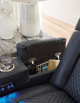 Fyne-Dyme Sapphire Power Reclining Sofa, Loveseat and Recliner from Ashley Furniture - Luna Furniture