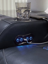 Fyne-Dyme Sapphire Power Reclining Sofa, Loveseat and Recliner from Ashley Furniture - Luna Furniture