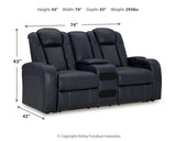 Fyne-Dyme Sapphire Power Reclining Sofa, Loveseat and Recliner from Ashley Furniture - Luna Furniture
