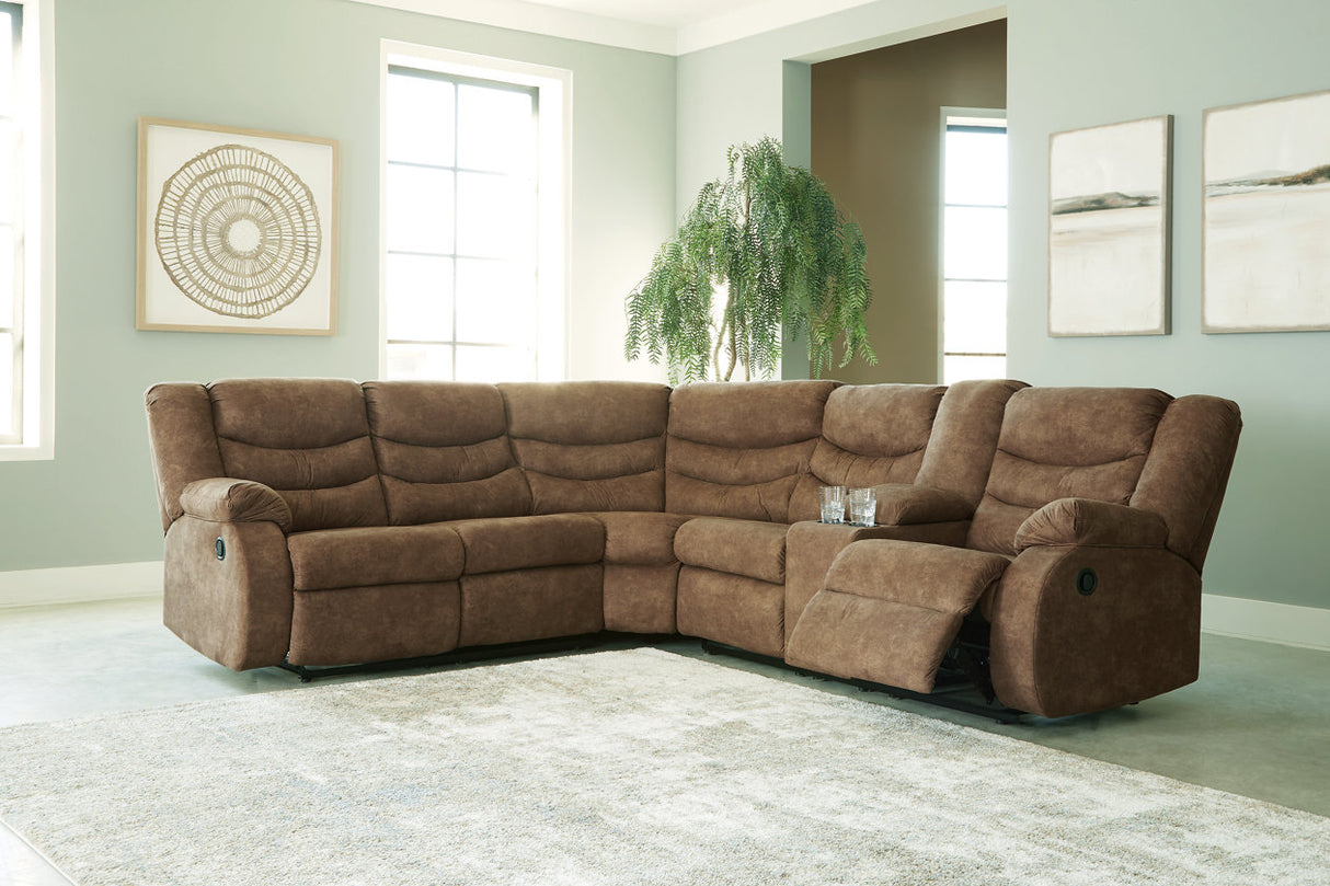 Partymate Brindle 2-Piece Reclining Sectional from Ashley - Luna Furniture