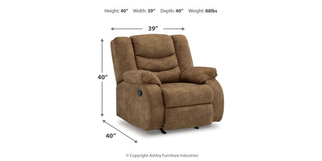 Partymate 2-Piece Sectional with Recliner in Brindle from Ashley Furniture - Luna Furniture