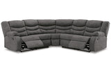 Partymate Slate 2-Piece Reclining Sectional from Ashley - Luna Furniture