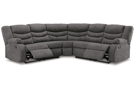 Partymate Slate 2-Piece Reclining Sectional from Ashley - Luna Furniture