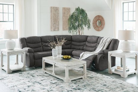 Partymate Slate 2-Piece Reclining Sectional from Ashley - Luna Furniture
