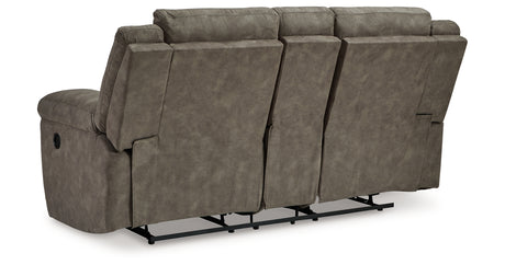 Laresview Fossil Reclining Loveseat with Console from Ashley Furniture - Luna Furniture