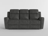 Kellen Smoky Gray Power Double Reclining Sofa from Homelegance - Luna Furniture
