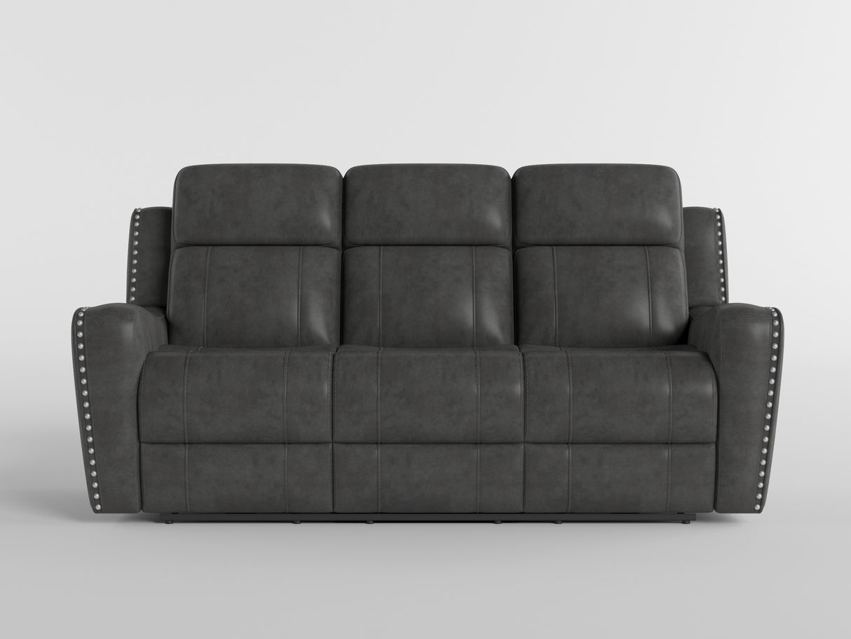 Fairway Black Power Double Reclining Loveseat with Center Console from Homelegance - Luna Furniture