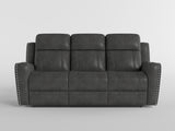 Fairway Black Power Double Reclining Loveseat with Center Console from Homelegance - Luna Furniture