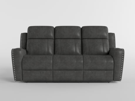 Fairway Black Power Double Reclining Loveseat with Center Console from Homelegance - Luna Furniture