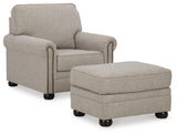 Gaelon Dune Chair and Ottoman from Ashley Furniture - Luna Furniture