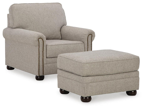 Gaelon Dune Chair and Ottoman from Ashley Furniture - Luna Furniture