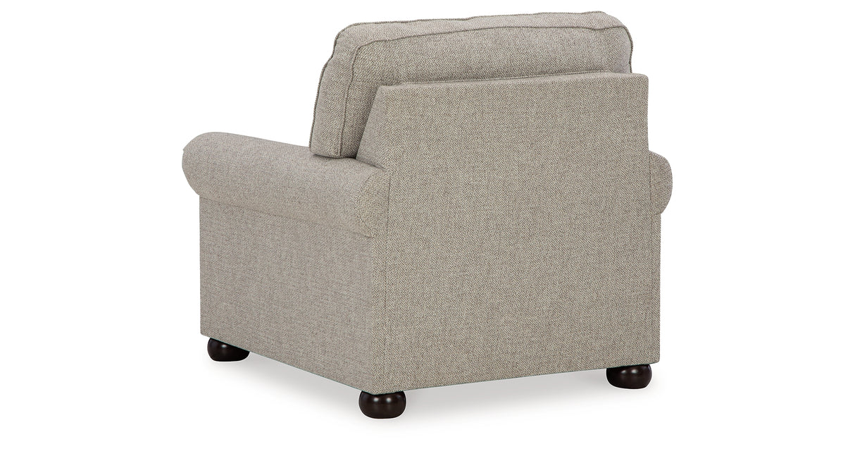 Gaelon Chair and Ottoman in Dune from Ashley Furniture - Luna Furniture