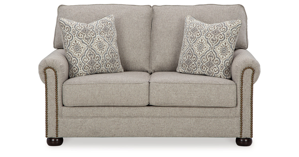 Gaelon Sofa, Loveseat, Chair and Ottoman in Dune from Ashley Furniture - Luna Furniture