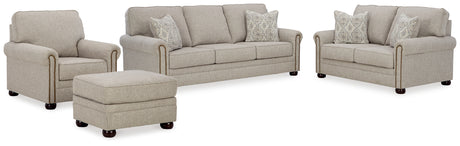 Gaelon Dune Sofa, Loveseat, Chair and Ottoman from Ashley - Luna Furniture