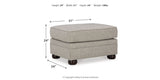 Gaelon Chair and Ottoman in Dune from Ashley Furniture - Luna Furniture