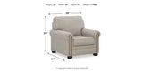 Gaelon Chair and Ottoman in Dune from Ashley Furniture - Luna Furniture
