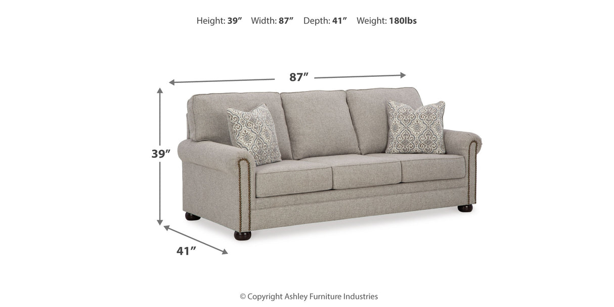 Gaelon Sofa, Loveseat, Chair and Ottoman in Dune from Ashley Furniture - Luna Furniture