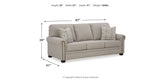 Gaelon Sofa, Loveseat, Chair and Ottoman in Dune from Ashley Furniture - Luna Furniture