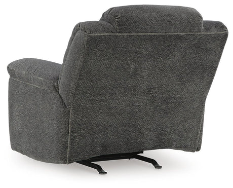Frohn Graphite Reclining Sofa, Reclining Loveseat with Console and 2 Recliners from Ashley - Luna Furniture
