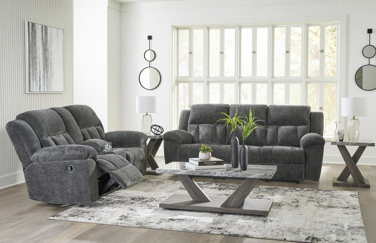 Frohn Graphite Reclining Living Room Set from Ashley - Luna Furniture