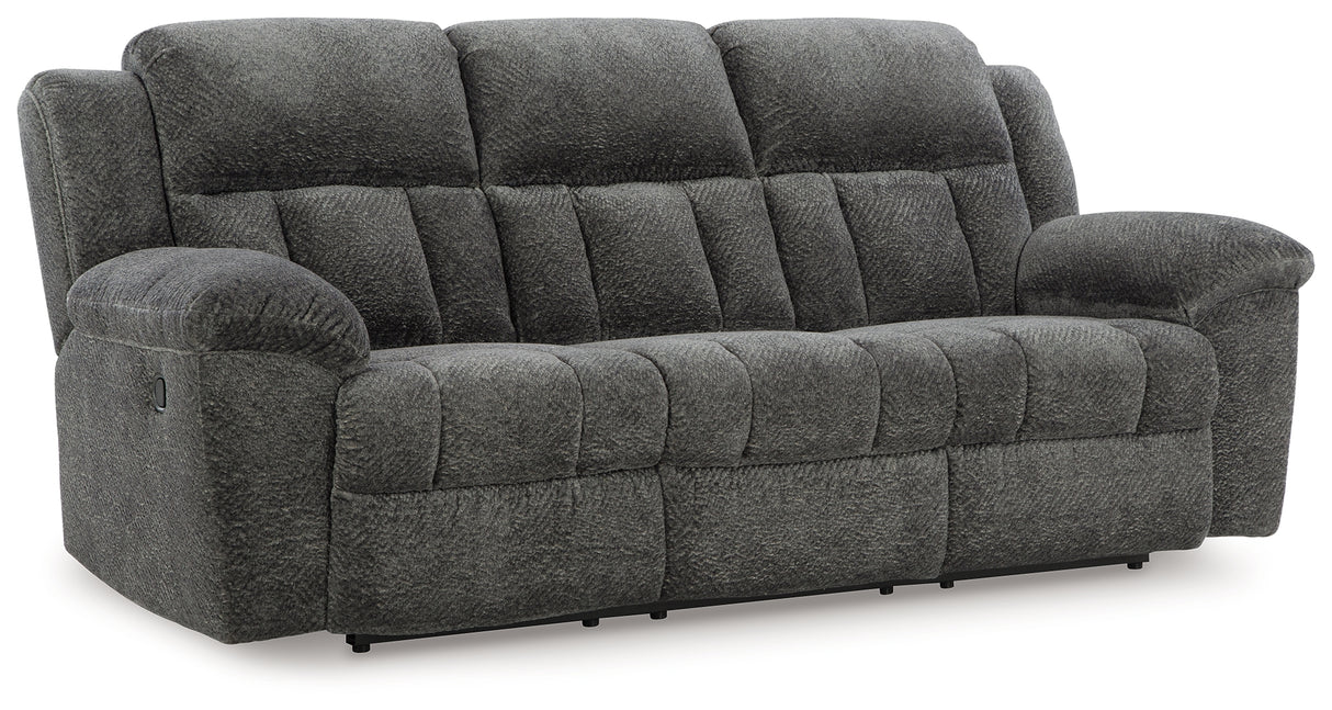 Frohn Graphite Reclining Sofa and Loveseat from Ashley Furniture - Luna Furniture